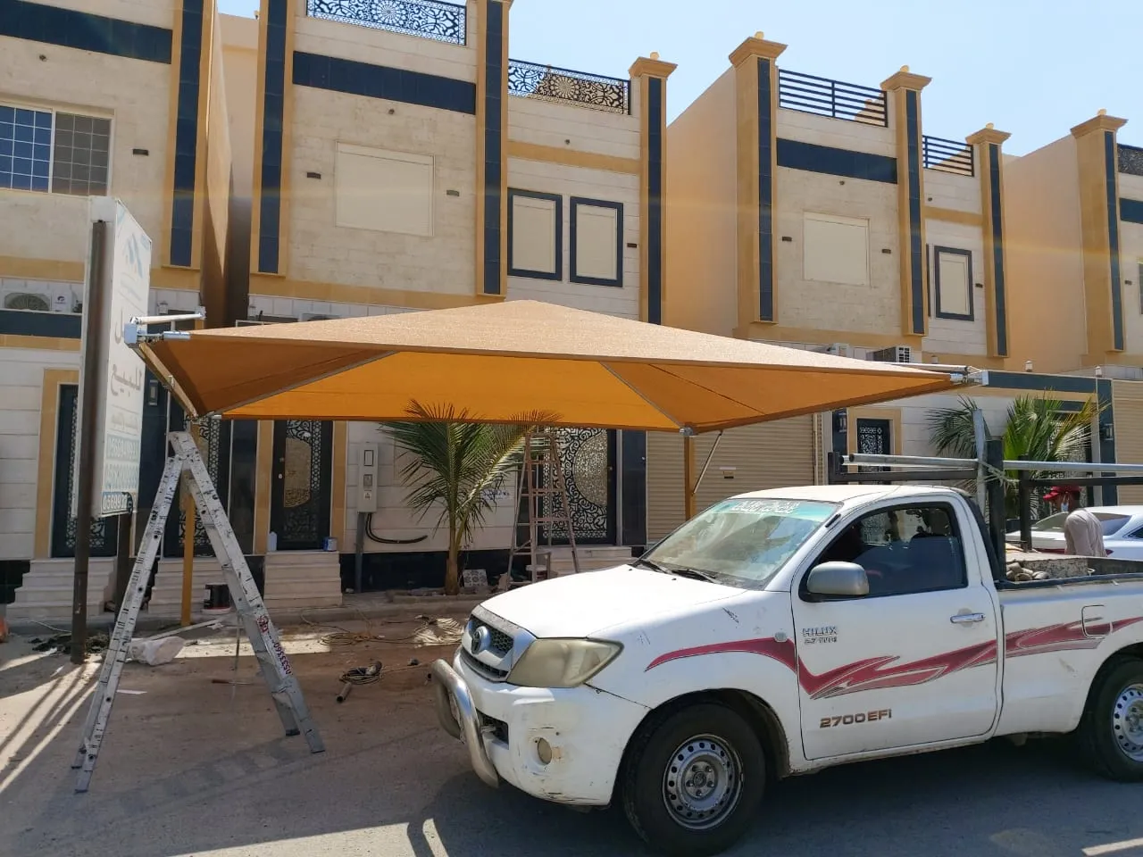 تركيب مظلات سيارات معلقة وخارجيةبالدمام وجميع مناطق المملكة